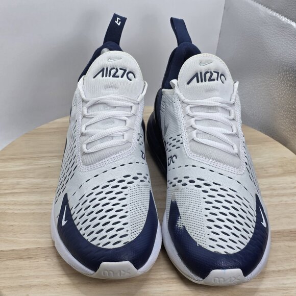 Mens size 9 - Nike Air Max 270 White Midnight Blue athletic Shoes Dallas Cowboys - Picture 2 of 10